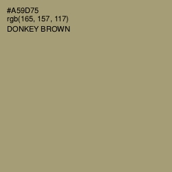 #A59D75 - Donkey Brown Color Image
